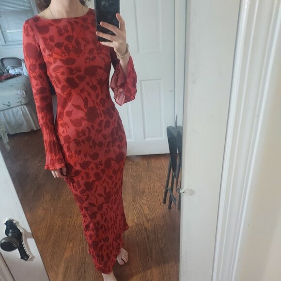 Realisation Par Red Havana The Gia Maxi Silk Dress - Picture 1 of 7